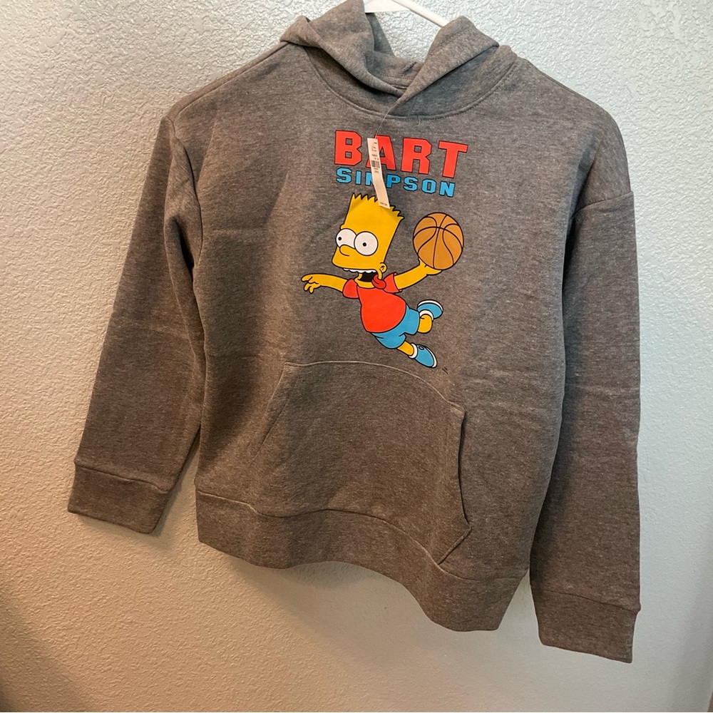 Hoodie grey Bart Simpson L 10-12